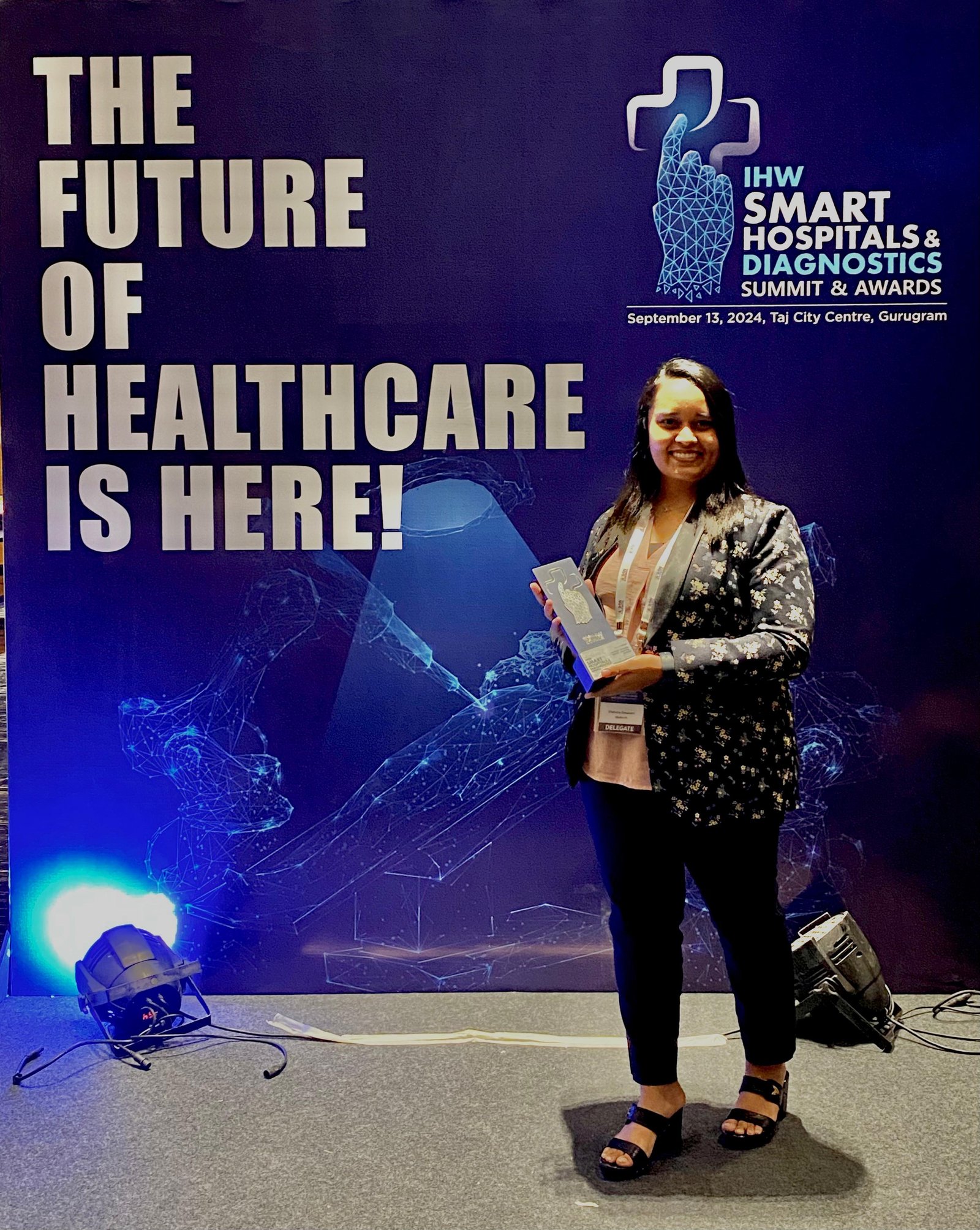 Ar. Mahima Goswami receiving IHW Award